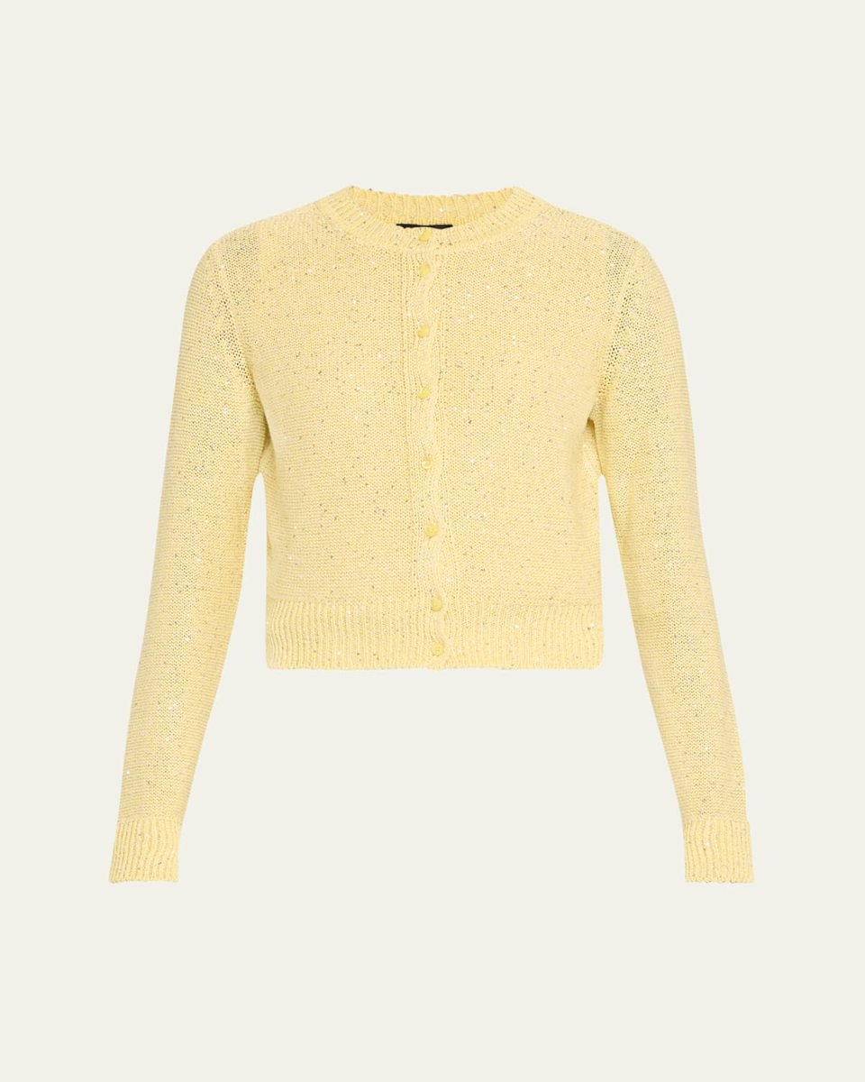 Micro Sequined Knit Cardigan